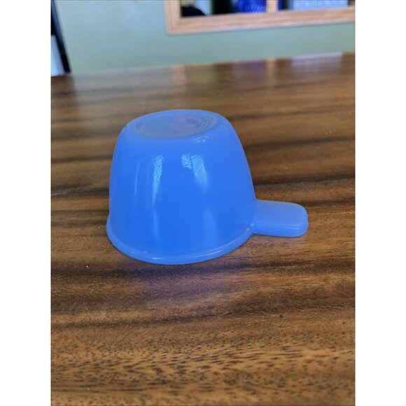 Vintage Delphite Blue Milk Glass 1/3 Cup Measuring Tab Handle - Picture 9 of 10